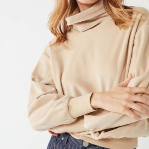Selena velours mock neck sweater